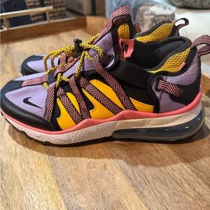 Nike Bowfin Purple and Yellow Athletic Sneakers. Size: 9.5